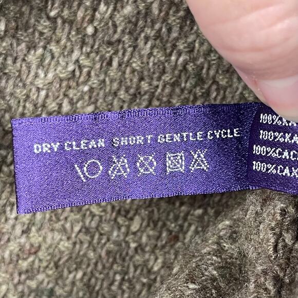 Ralph Lauren Collection Purple Label 100% Cashmere Turtleneck Sweater Brown Med - Picture 7 of 10